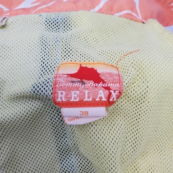 TOMMY BAHAMA BLUE WHITE STRIPE BOARD SHORTS SWIMWEAR MESH POCKETS MEN SIZE 38 - Picture 9 of 12